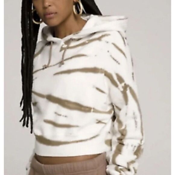 Good American Putty Tie Dye Cropped Hoodie Size 7 XXL 2X - Picture 3 of 5